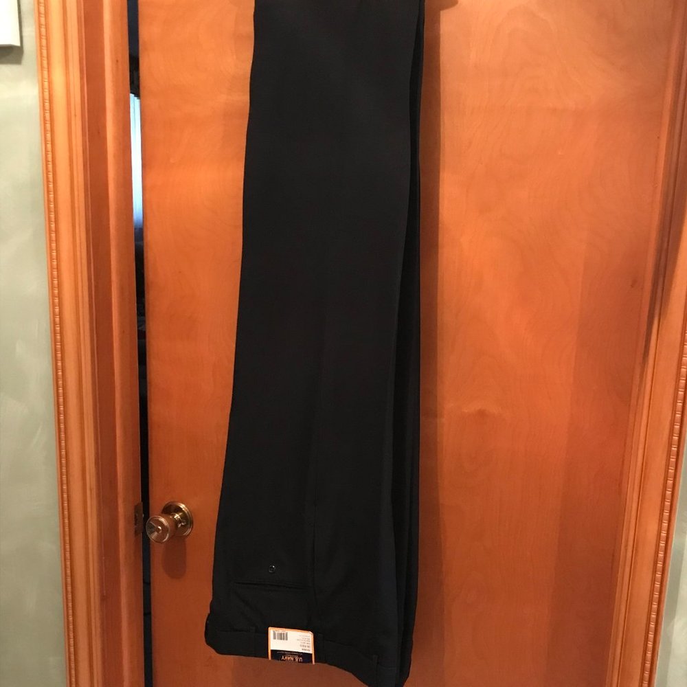 Military Dress Black Trousers Men's